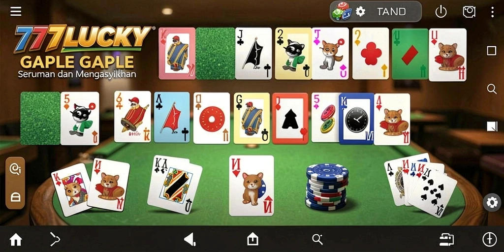 Tampilan gameplay Gaple yang menarik dan interaktif di 777LUCKY.