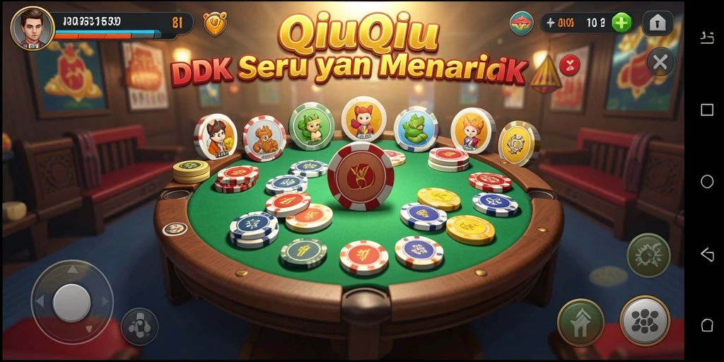 Screenshot DKK menampilkan aksi seru permainan QiuQiu.