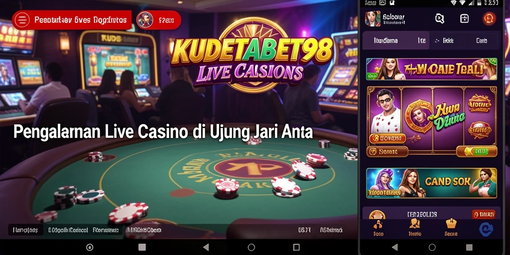 Tampilan gameplay KUDETABET98 dengan dealer langsung yang interaktif.