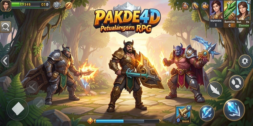 Tampilan gameplay seru PAKDE4D dengan petualangan RPG yang mendalam.