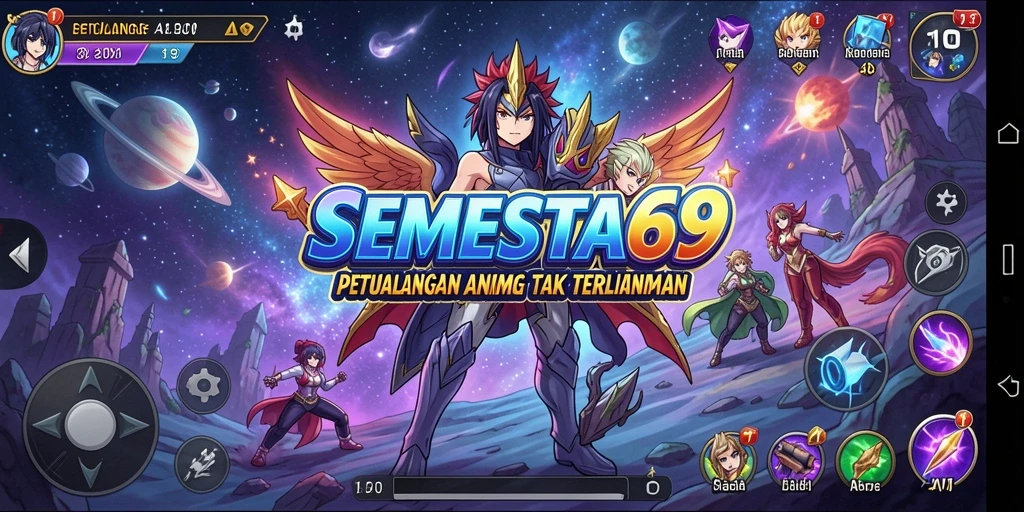 Tampilan permainan <strong>SEMESTA69</strong> yang menakjubkan dengan elemen Anime yang kuat.
