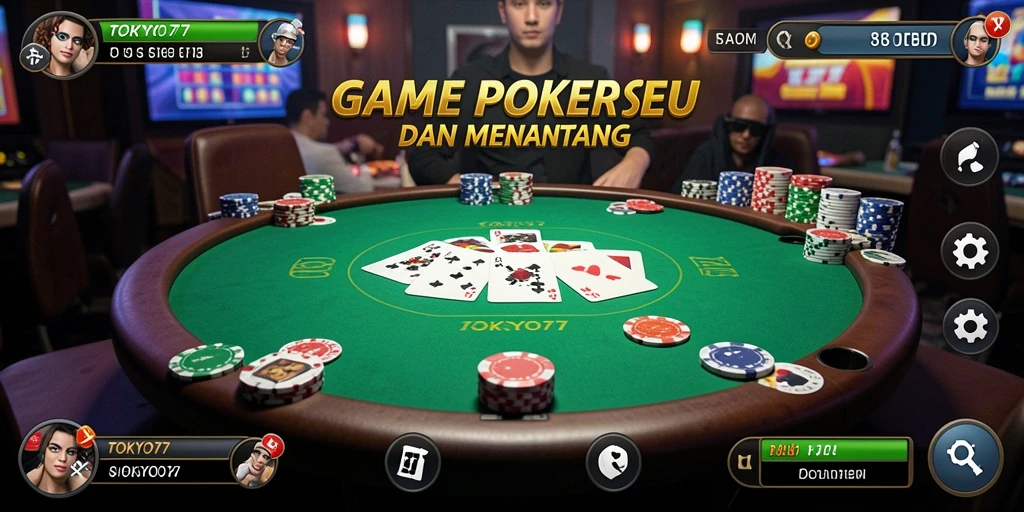 Tampilan gameplay seru dan menantang di TOKYO77.