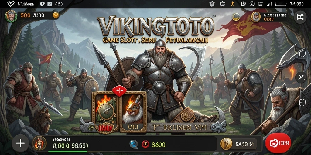 Gameplay VIKINGTOTO menampilkan petualangan Slot yang mengasyikkan.