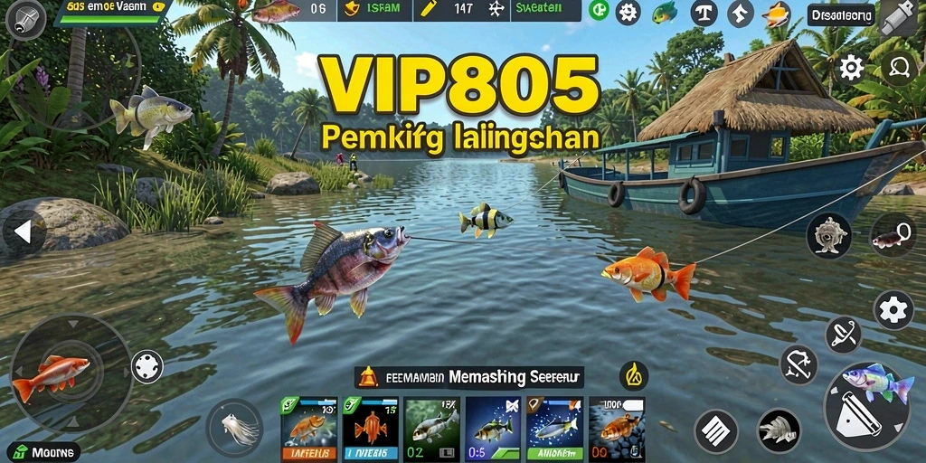 Tampilan menarik gameplay memancing di VIP805 yang penuh tantangan.